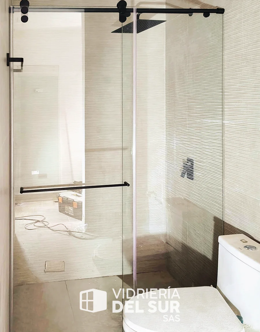 División para baño corrediza