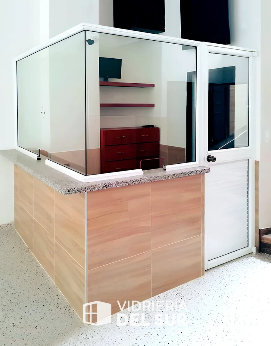 Cabina para punto de pago y atención al cliente