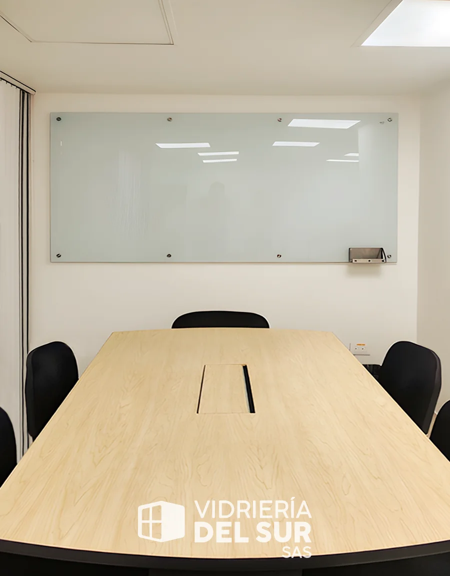 Tablero de vidrio templado con guía cuadriculada